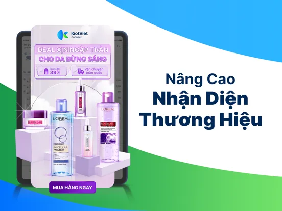 ภาพหน้าจอของ KiotViet Connect: Nhà bán sỉ iPad 