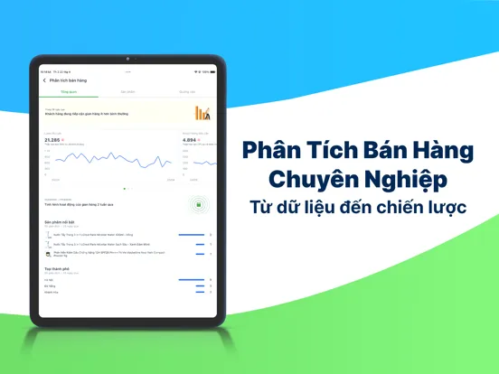 ภาพหน้าจอของ KiotViet Connect: Nhà bán sỉ iPad 