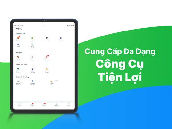 ภาพหน้าจอของ KiotViet Connect: Nhà bán sỉ iPad 