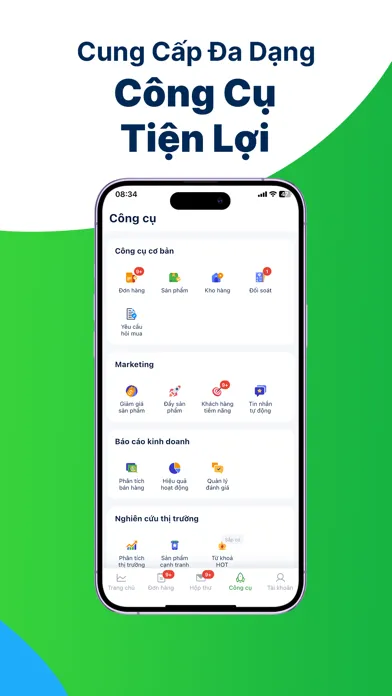 ภาพหน้าจอของ KiotViet Connect: Nhà bán sỉ