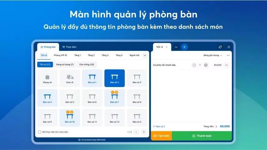 KiotViet Máy POS Nhà hàng Screenshots