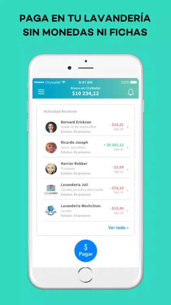 Captures d'écran de CityWallet Chile