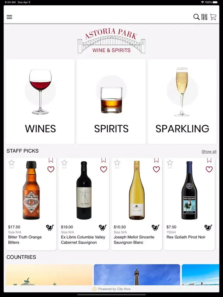 Astoria Park Wine & Spirits iPad  Screenshots