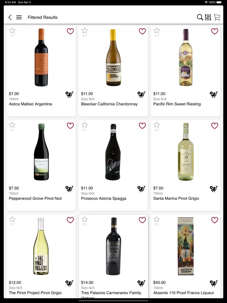 Astoria Park Wine & Spirits iPad  Screenshots