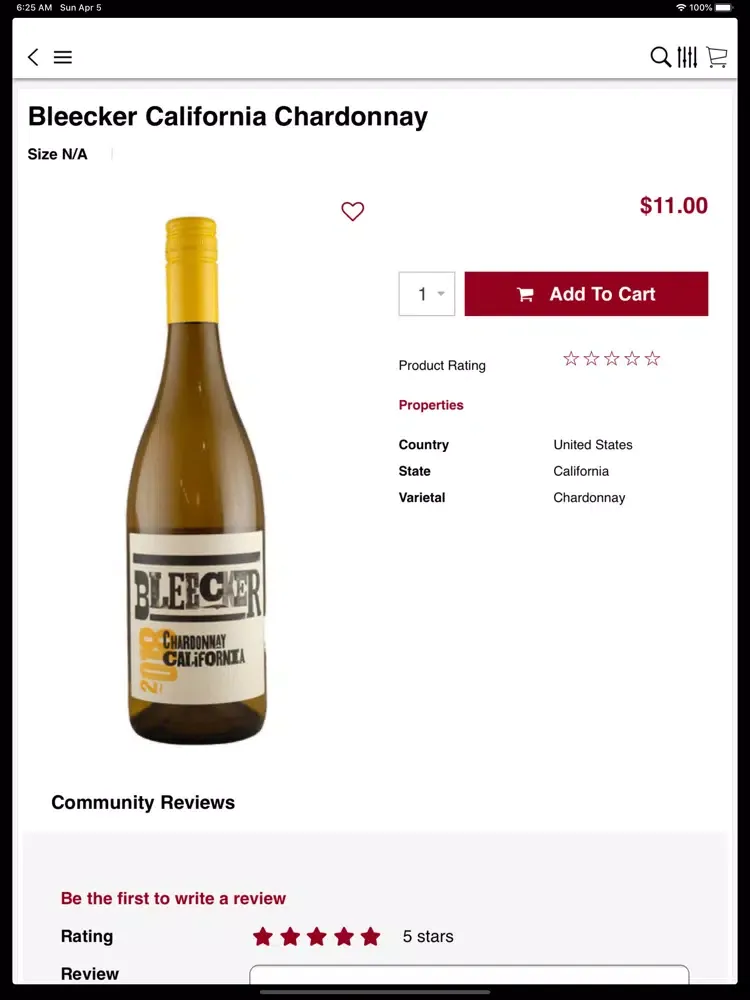 Astoria Park Wine & Spirits iPad  Screenshots