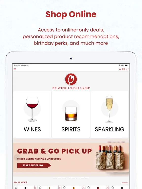 Bk Wine Depot Corp iPad  سکرین شاٹس