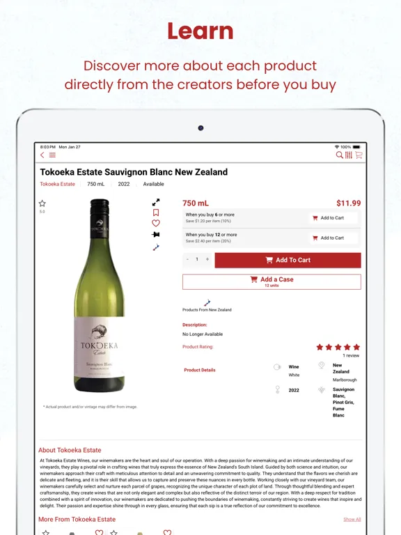 Bk Wine Depot Corp iPad  سکرین شاٹس