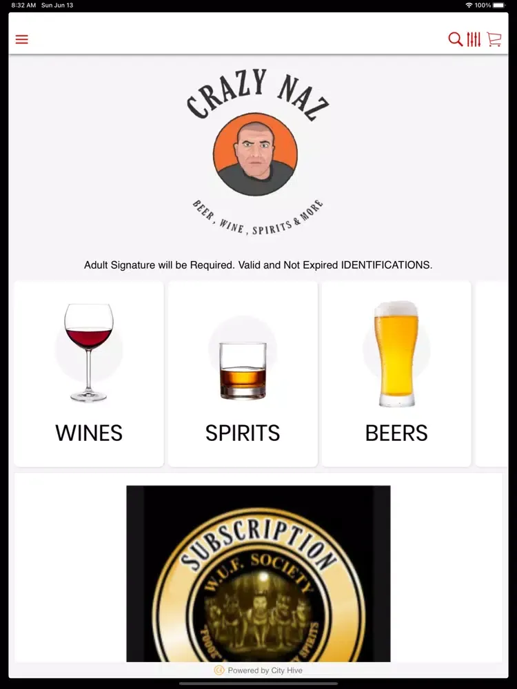 Zrzuty ekranu Crazy Naz Beer Wine & Spirits iPad 