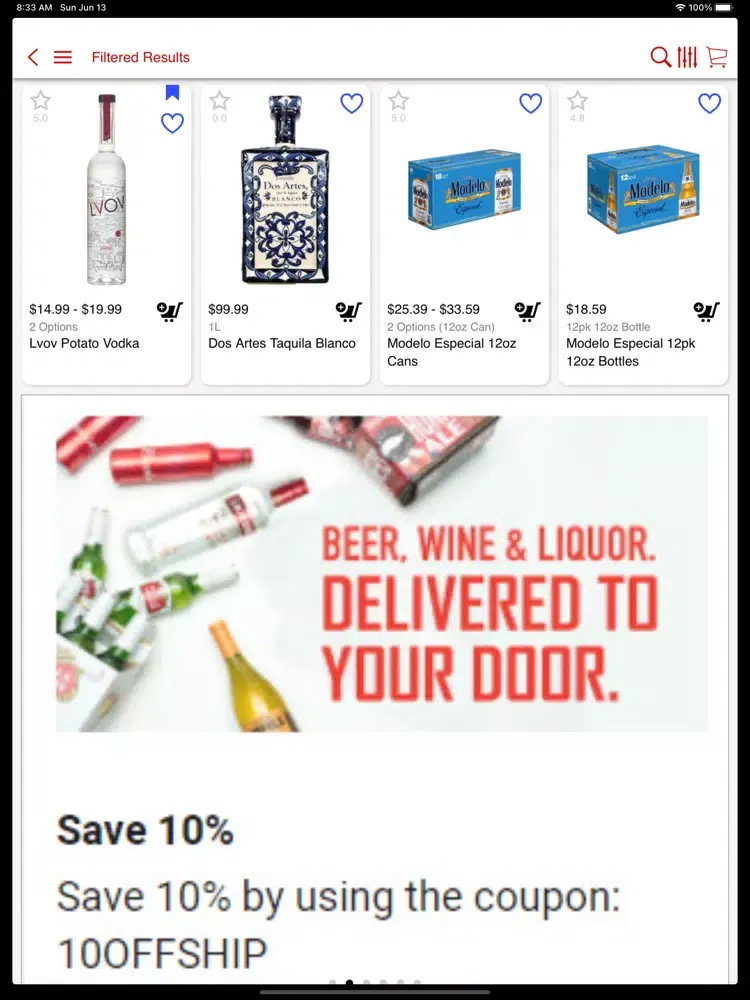 Zrzuty ekranu Crazy Naz Beer Wine & Spirits iPad 