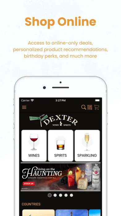Screenshot di Dexter Wines & Spirits