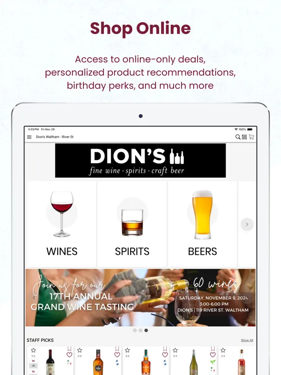 تصاویر Dion's Wine, Spirits and Beer iPad 