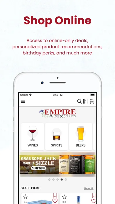 Capturas de tela do Empire Wine & Spirits Kingston