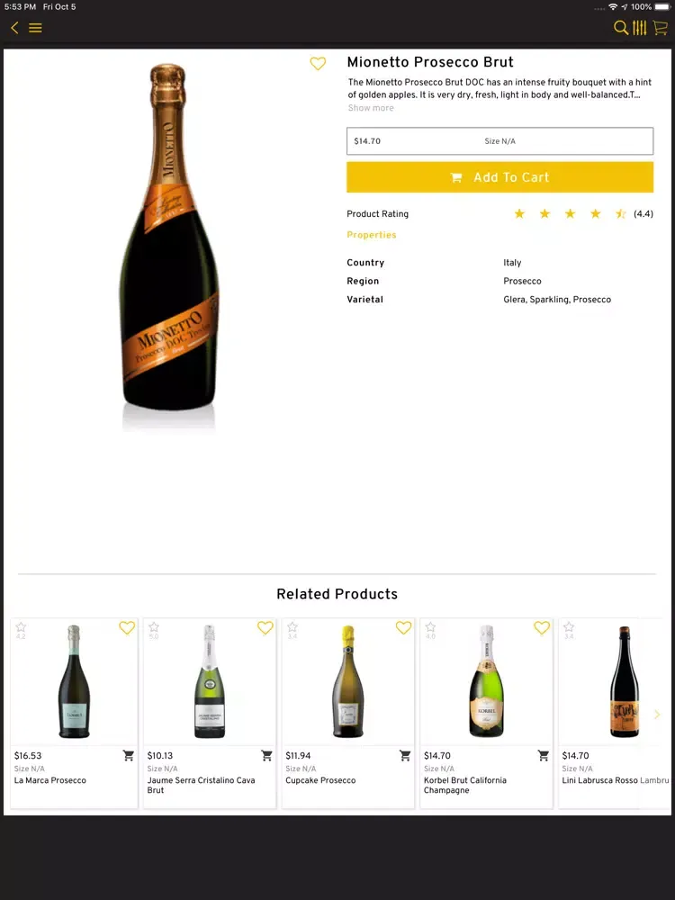 Zrzuty ekranu Grand Plaza Liquors iPad 