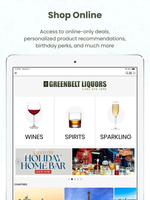 Zrzuty ekranu Greenbelt Liquors iPad 