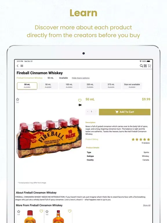 HILLS WINE & SPIRITS iPad  स्क्रीनशॉट