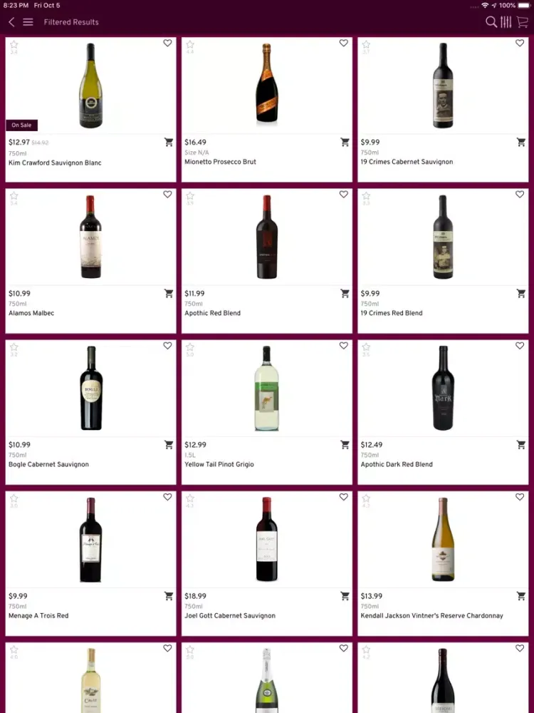 Ảnh chụp màn hình của Inlet Fine Wines and Spirits iPad 
