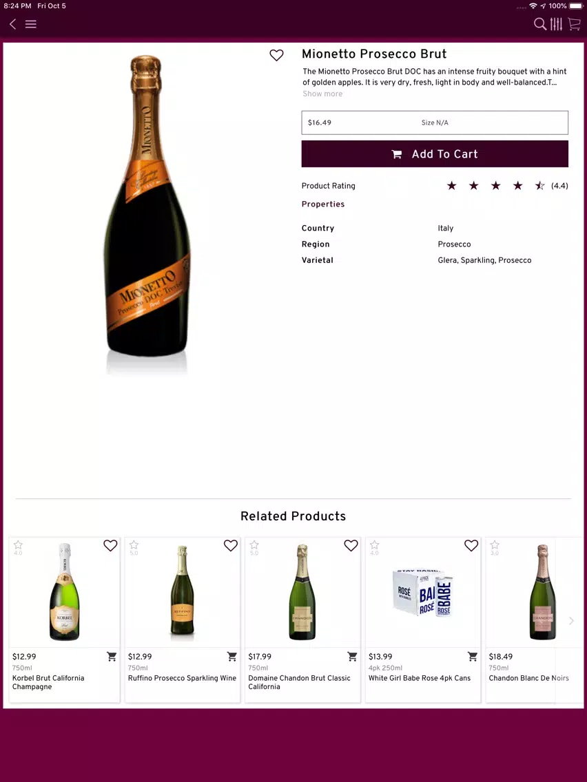Inlet Fine Wines and Spirits iPad  Screenshots