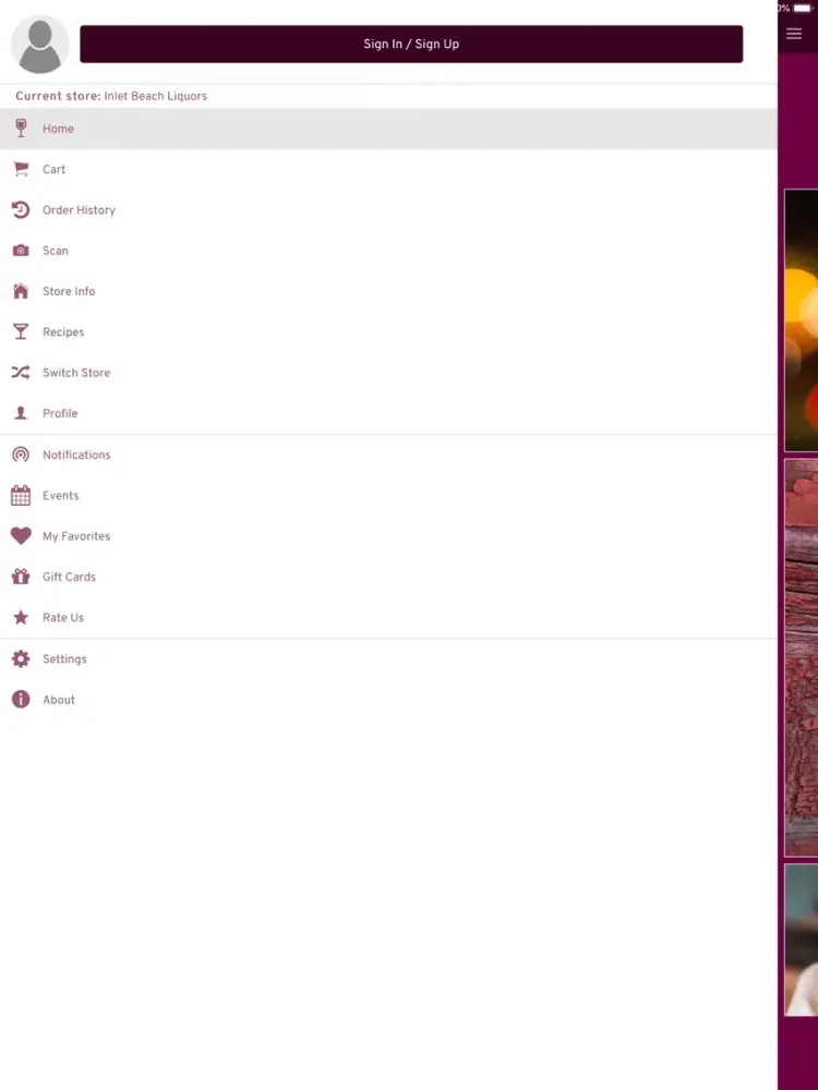 Ảnh chụp màn hình của Inlet Fine Wines and Spirits iPad 