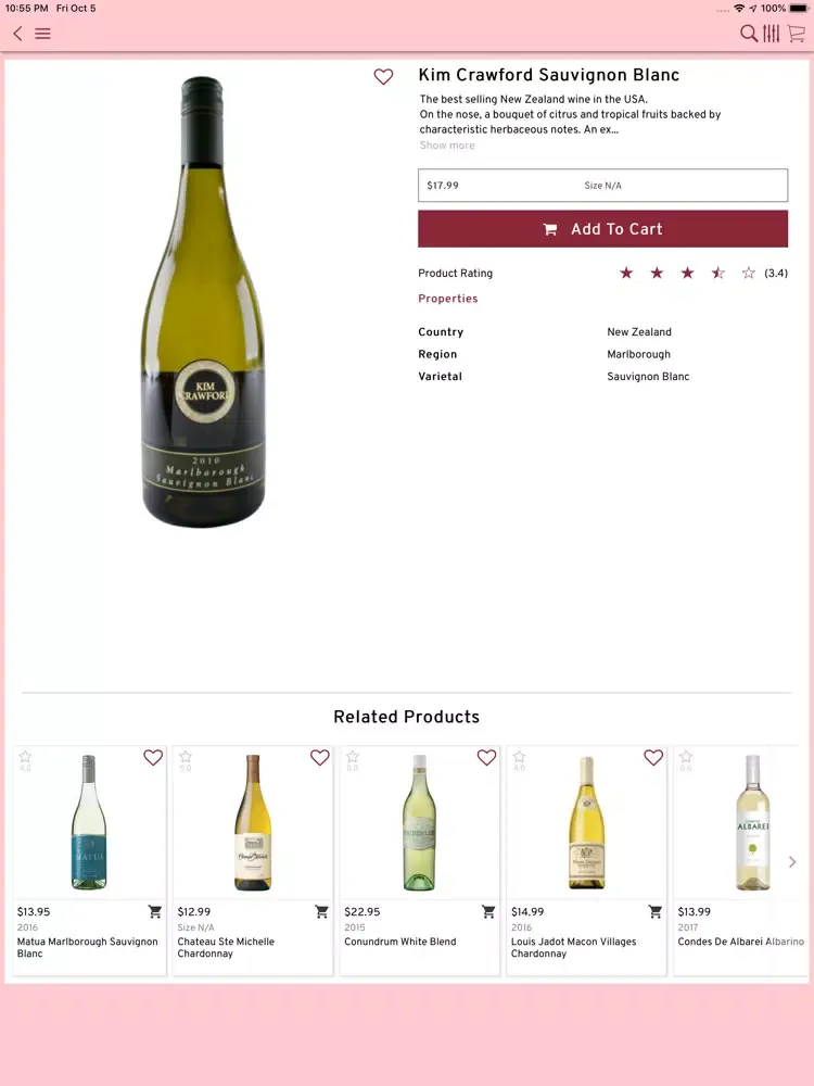 Capturas de tela do Larchmont Wine & Liquor iPad 