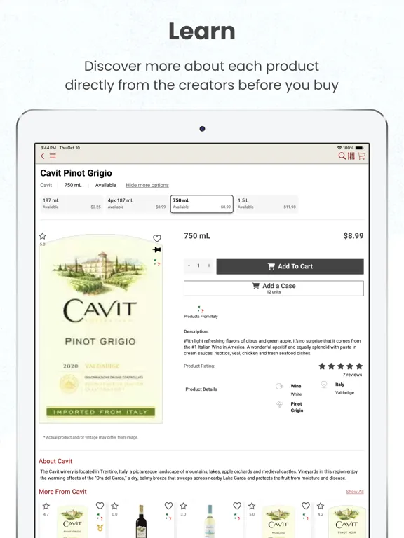 Capturas de pantalla de Liquor World Franklin iPad 