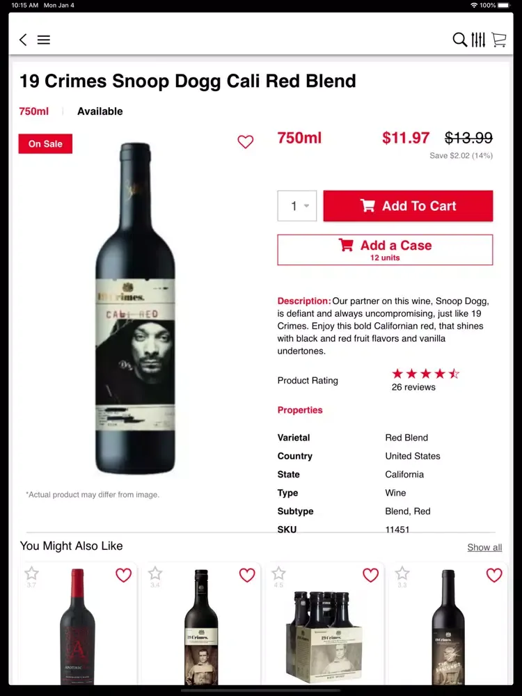 ภาพหน้าจอของ Lucky 7 Wine and Liquors iPad 