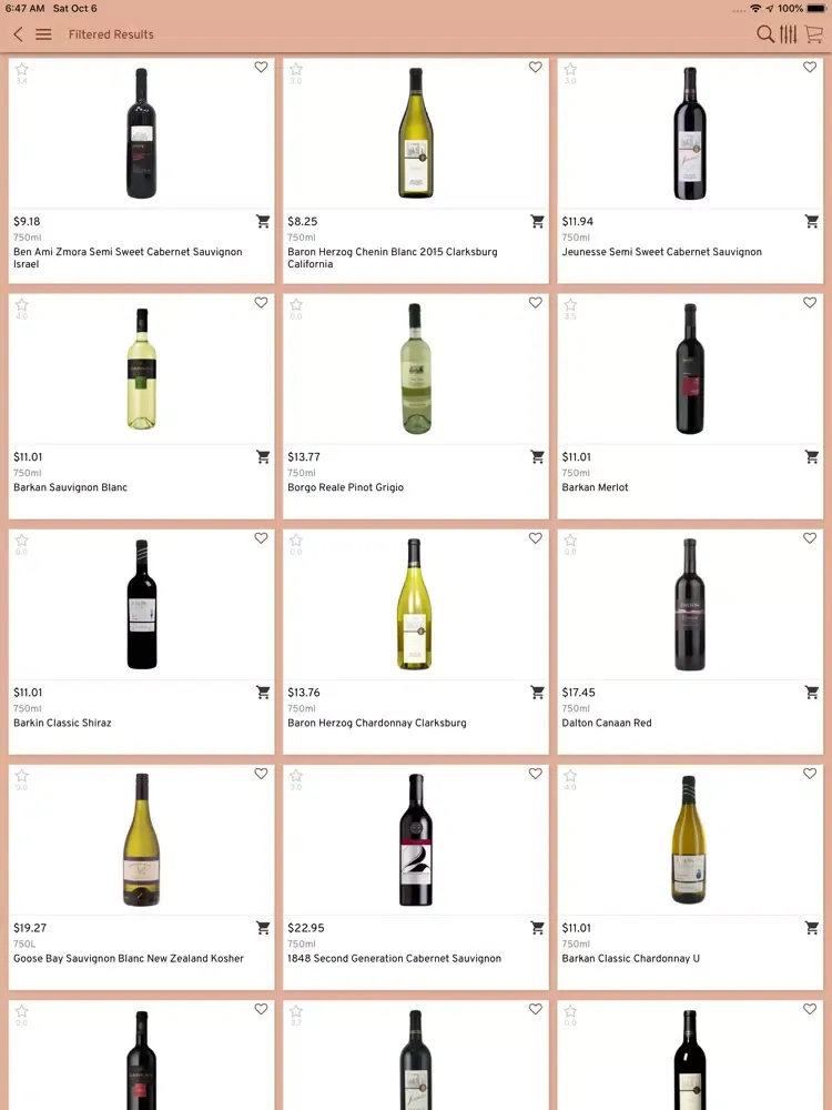 Moshke's Wine and Spirits iPad  Screenshots
