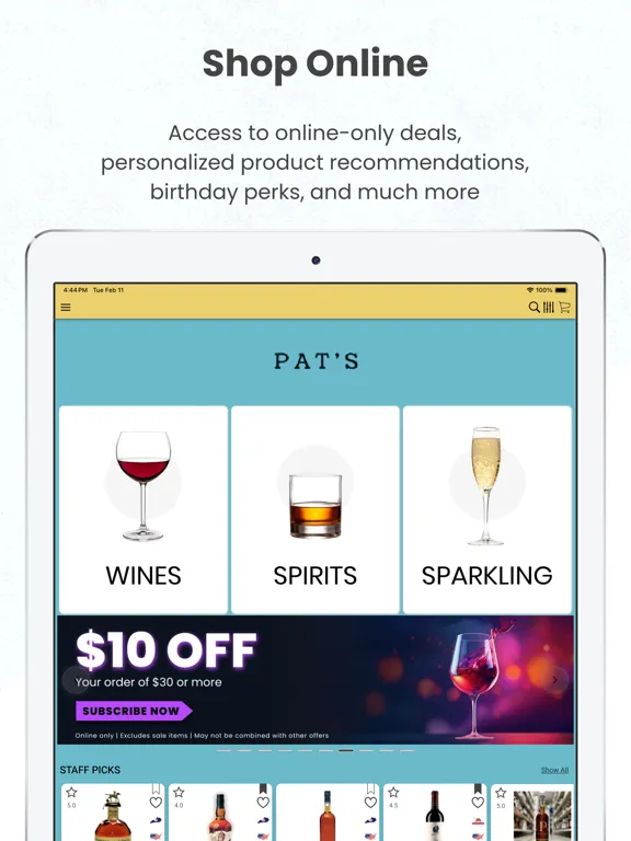 PATS BEVERAGE AND LIQUOR STORE iPad 应用截图