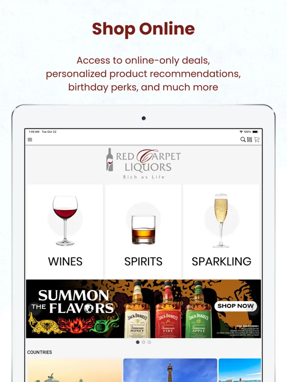 Zrzuty ekranu Red Carpet Liquors iPad 