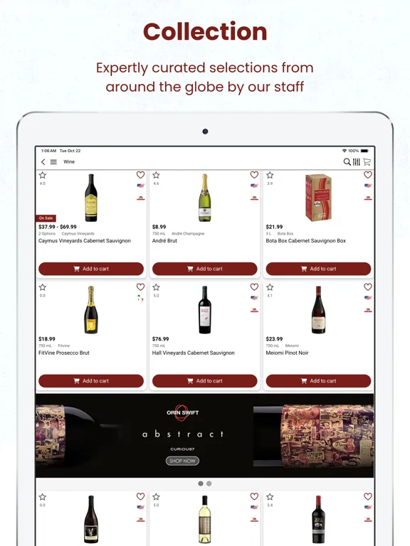 Zrzuty ekranu Red Carpet Liquors iPad 