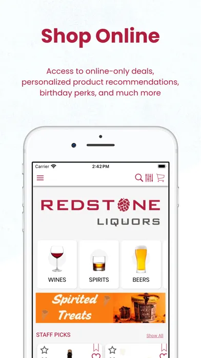Tangkapan skrin Redstone Liquors