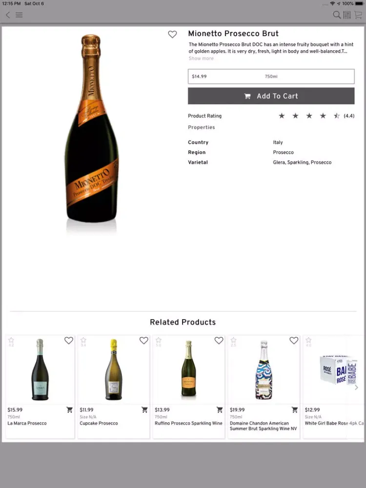 Robert Burns Wines Delivery iPad  স্ক্রিনশট