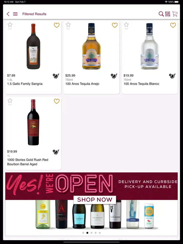 Ảnh chụp màn hình của Royal Oaks Liquors iPad 