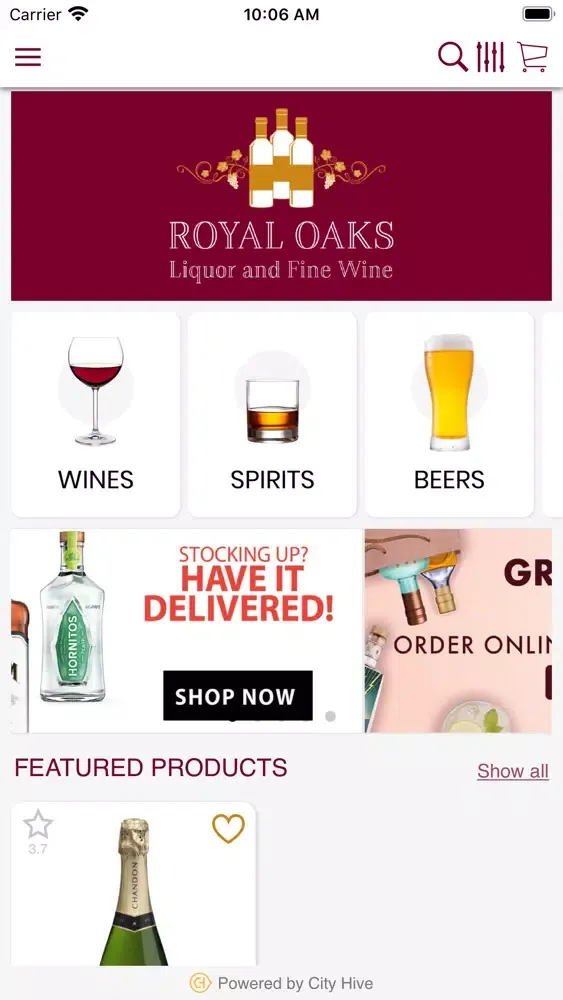 Ảnh chụp màn hình của Royal Oaks Liquors