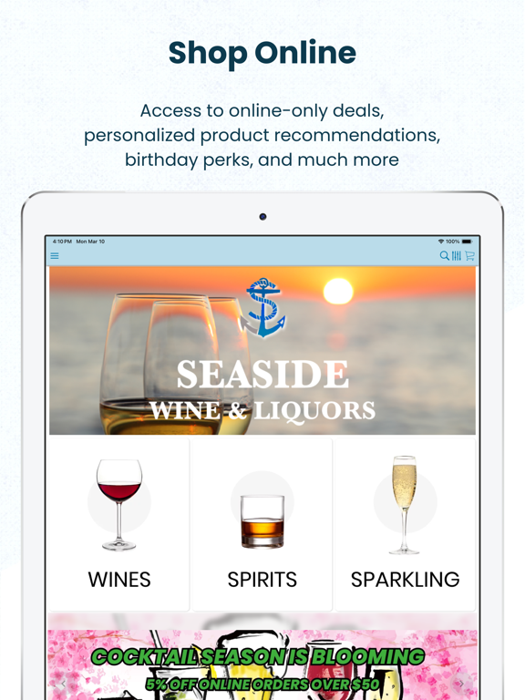 Ảnh chụp màn hình của Seaside Wine and Liquors iPad 