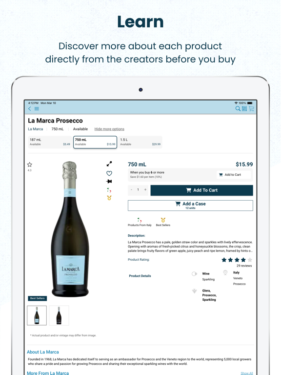 Ảnh chụp màn hình của Seaside Wine and Liquors iPad 