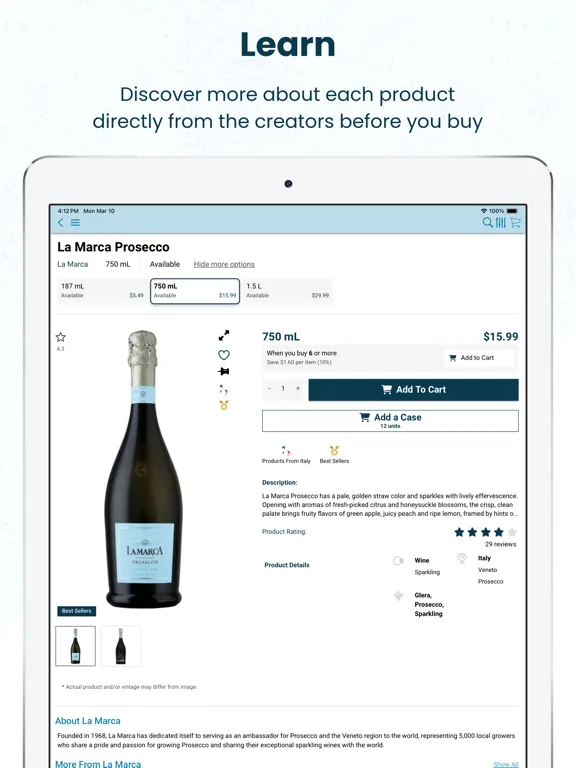 Seaside Wine and Liquors iPad  Screenshots