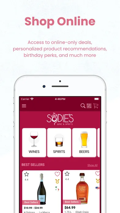 Ảnh chụp màn hình của Sodie's Wine & Spirits