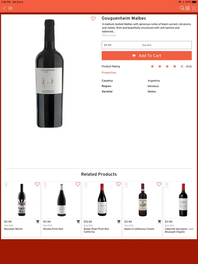 Twin Oaks Liquor iPad  Screenshots