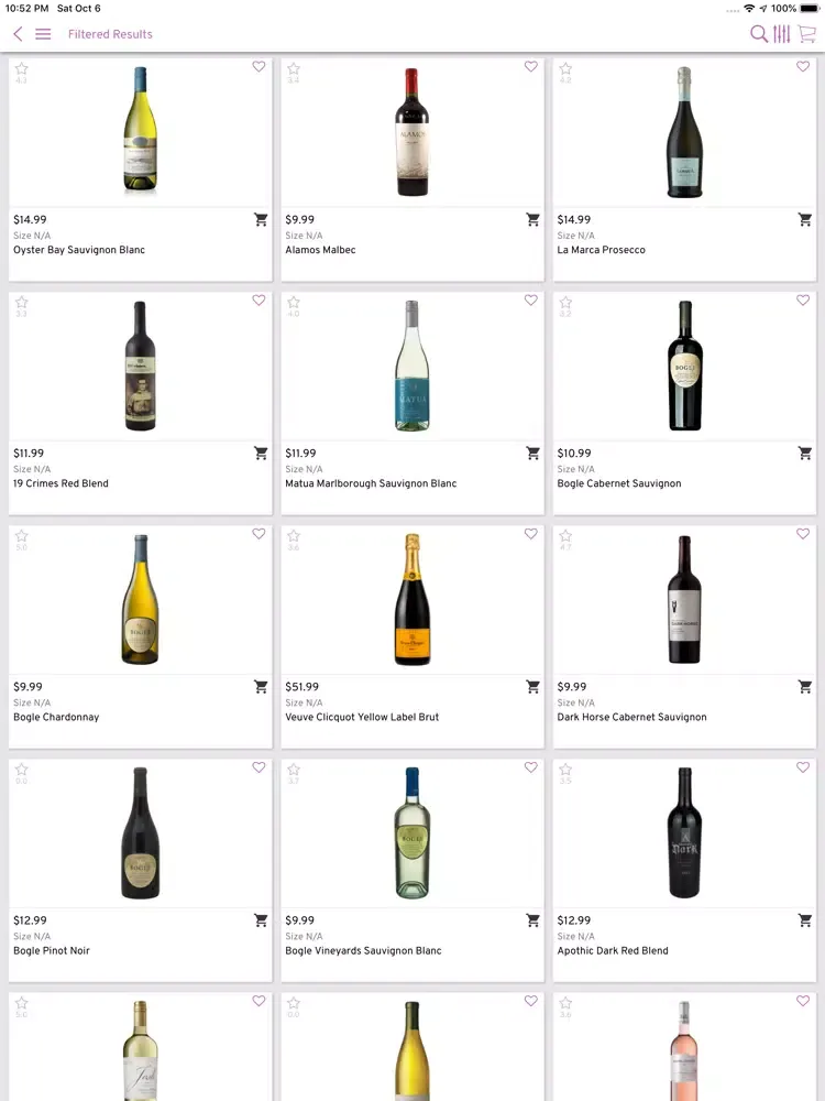 Westfield Wine and Liquor iPad  Screenshots