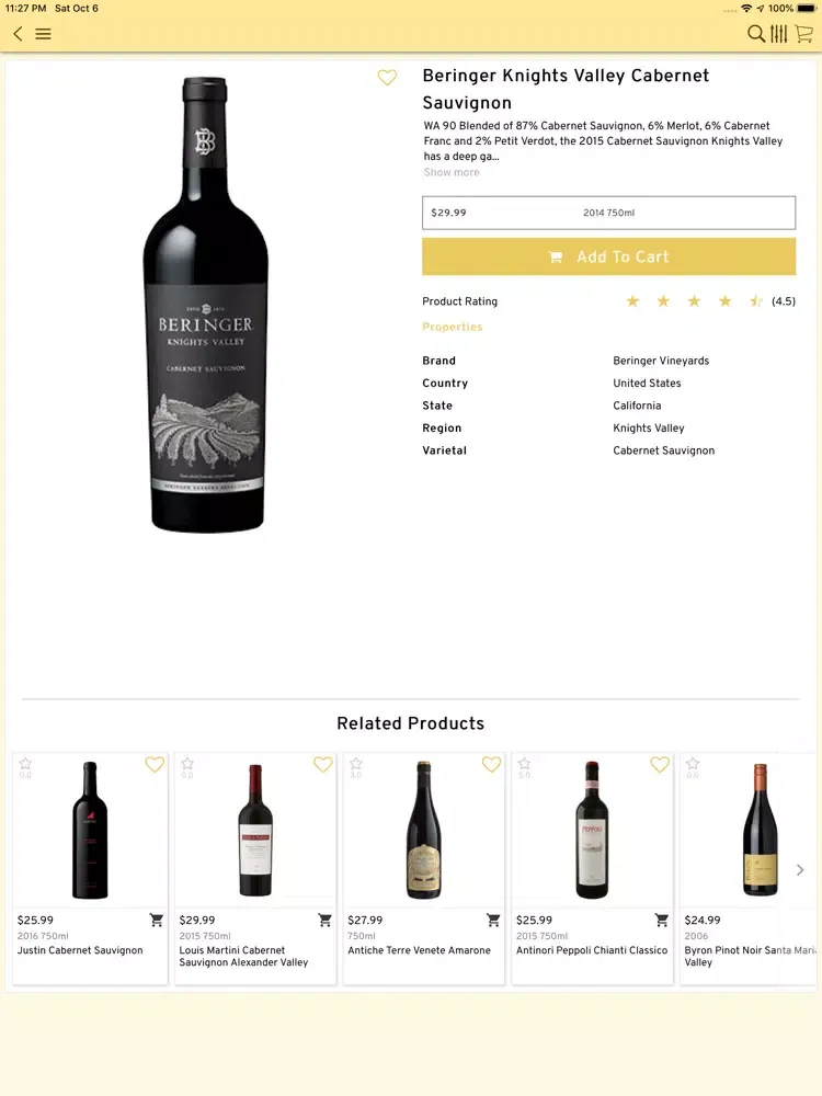 Ảnh chụp màn hình của Wine At 79 iPad 