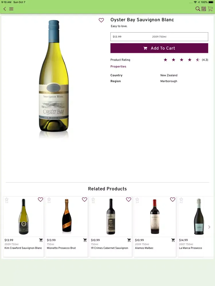 Liquor And Wine Warehouse iPad  Screenshots