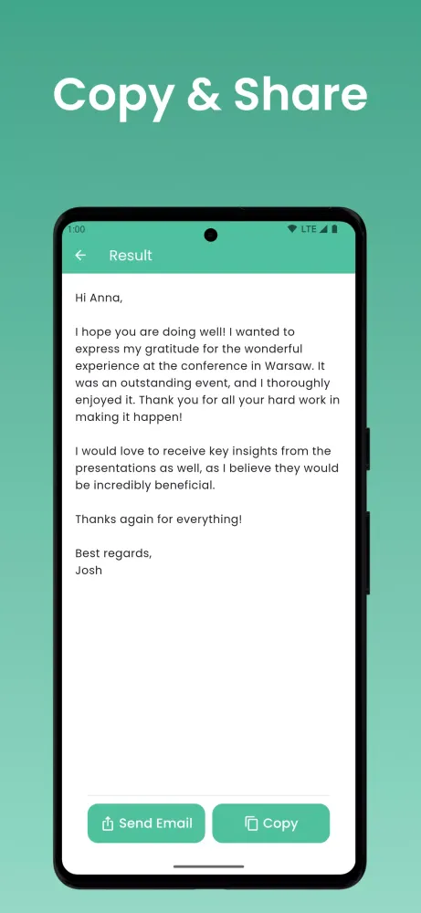Email Writer Screenshots