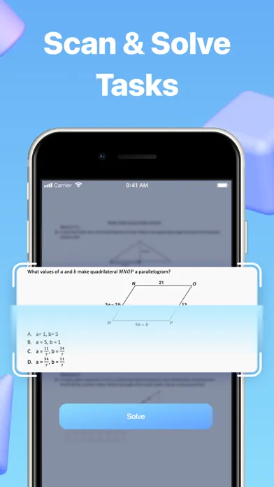 Capturas de tela do Geometry Solver: Photo Answers