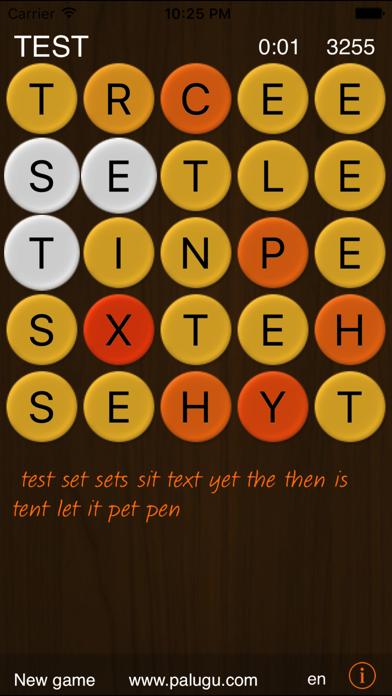 Zrzuty ekranu Letter swish - Criss Cross Words