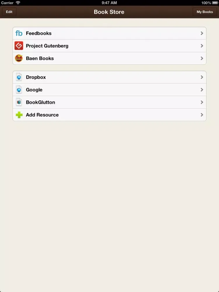 ภาพหน้าจอของ YiBook pro - epub txt reader iPad 