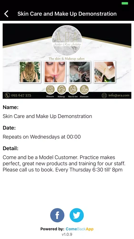 Ảnh chụp màn hình của Atelier Rose Artistry