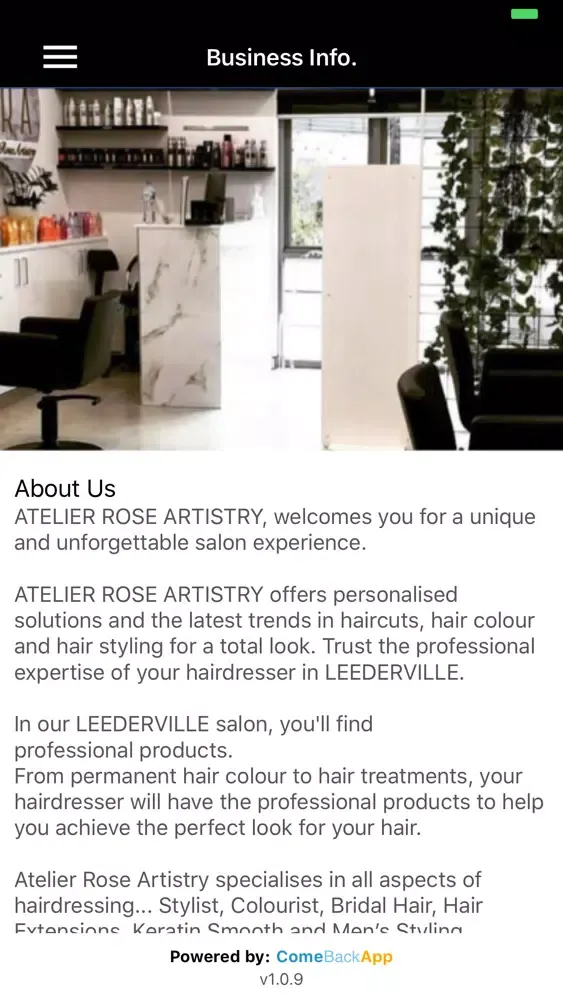 Ảnh chụp màn hình của Atelier Rose Artistry