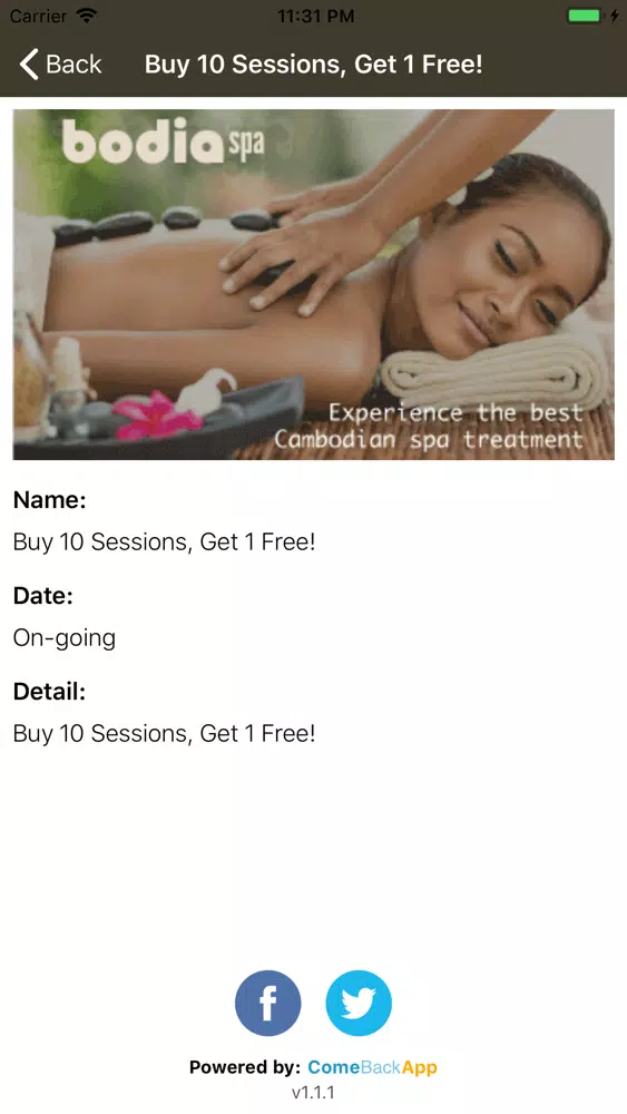 Screenshot di Bodia Spa