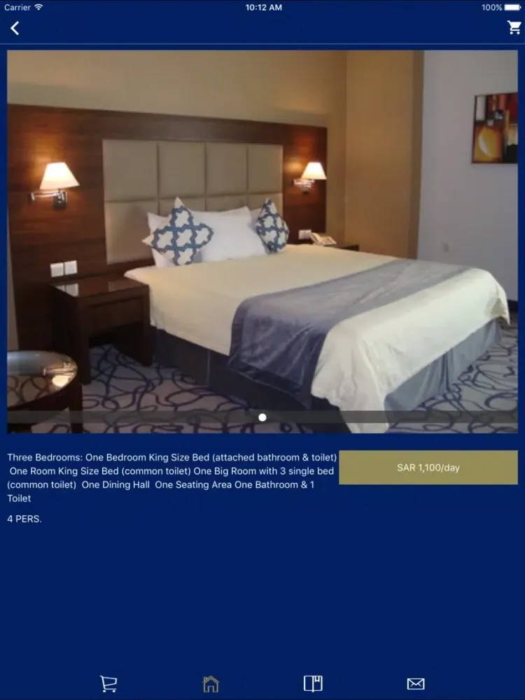 Tangkapan skrin Golden Tulip Hotel iPad 