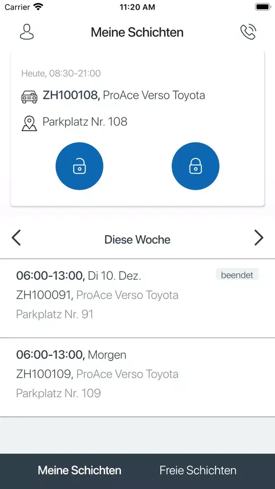 Airport Taxi Zürich Dienstplan应用截图